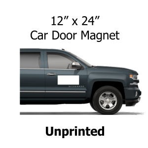Flexible Magnetic Signs for Vehicles Strong Durable Car Magnets White PVC Finish and Round Corners Size: 24” X 12” Magnetic Thickness 30 Mil. Magnetic Car Signs Set of 2 – Car Door Magnets 